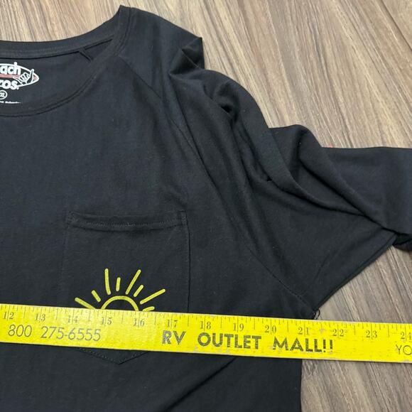 NWT BEACH BROS Long Sleeve men sz XXL tee shirt black - Picture 6 of 8